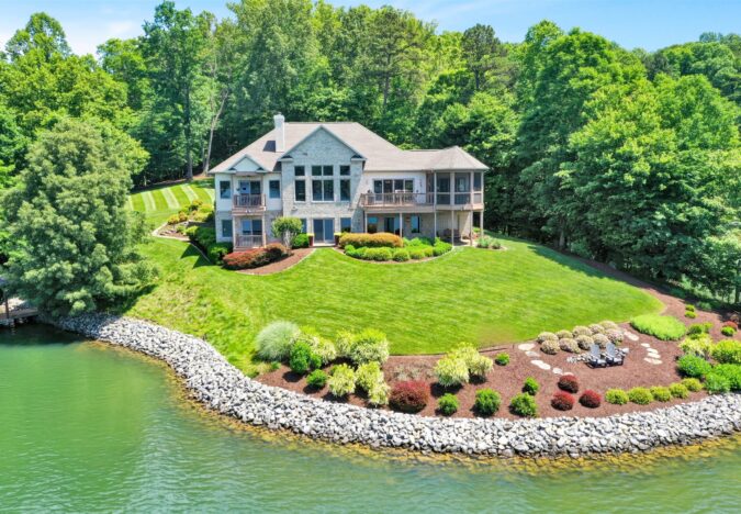 Waterfront Home with 10 plus acres and 1000 plus waterfront on Smith Mountain Lake